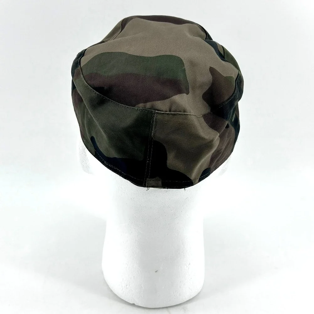 French Military Woodland Camo Patrol Cap Cadet Hat Size 61 Green Brown Camo - Picture 3 of 7